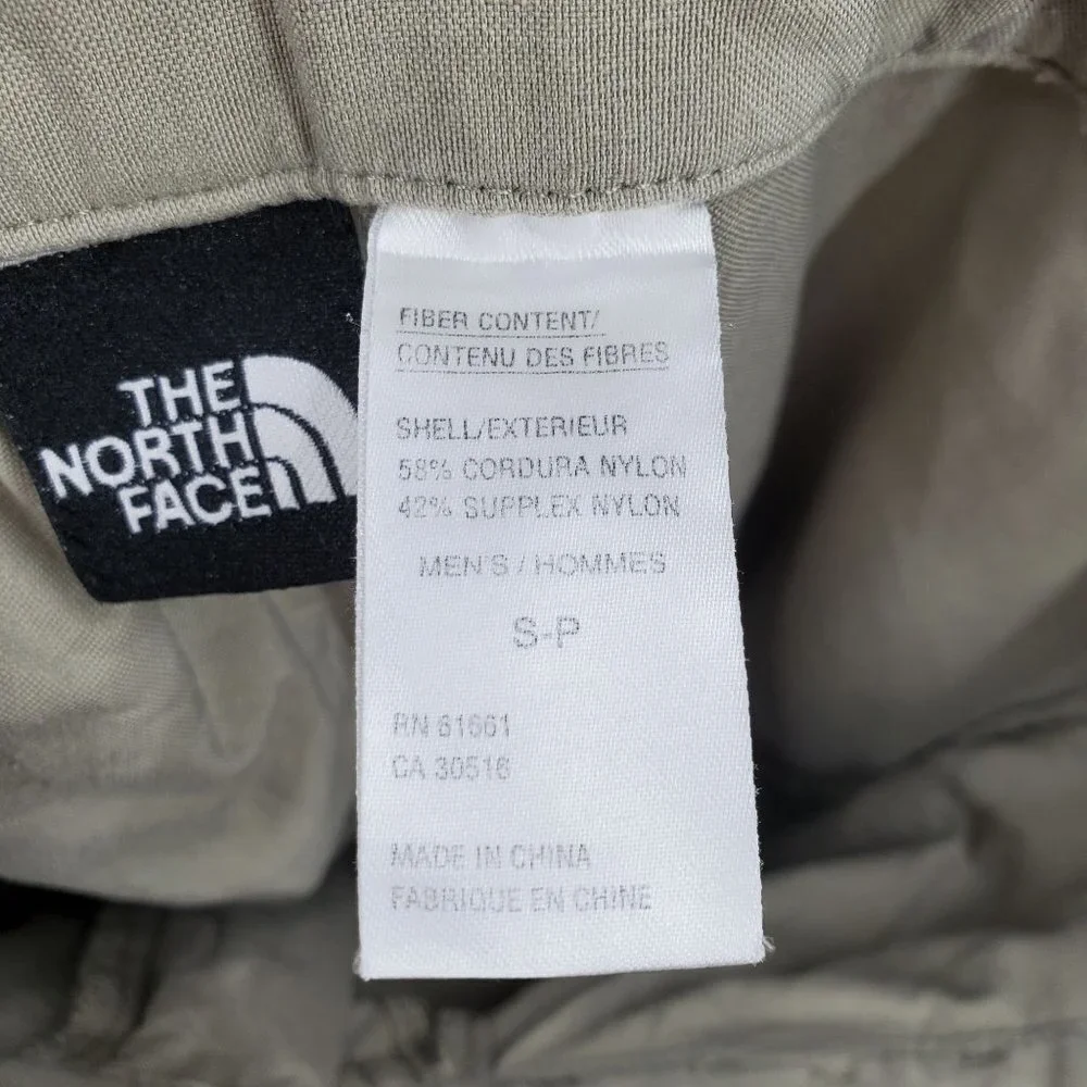 The North Face Hemp Canvas Outdoor Pants Hiking Sports Solid Small Mens Khaki
